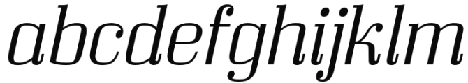 Bodoni Z37 S Extended Light Italic Font LOWERCASE