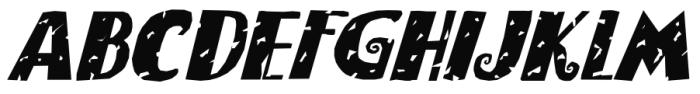 Bogeyman Eroded Italic Font LOWERCASE