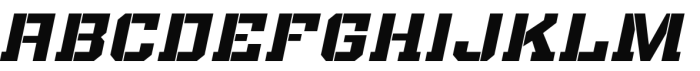 Bomburst Bold Oblique Font LOWERCASE