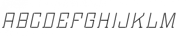 Bomburst Condensed Thin Oblique Font LOWERCASE