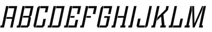 Bomburst Extra Condensed Light Oblique Font LOWERCASE