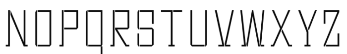 Bomburst Extra Condensed Thin Font LOWERCASE