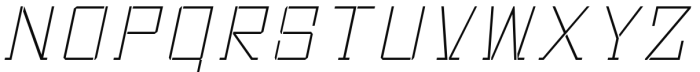 Bomburst Thin Oblique Font UPPERCASE