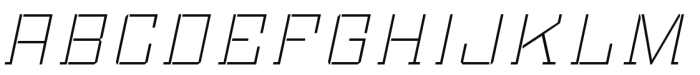 Bomburst Thin Oblique Font LOWERCASE