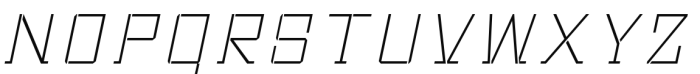 Bomburst Thin Oblique Font LOWERCASE