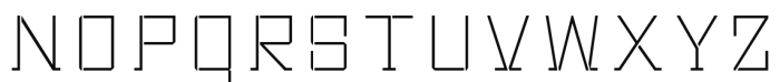 Bomburst Thin Font LOWERCASE