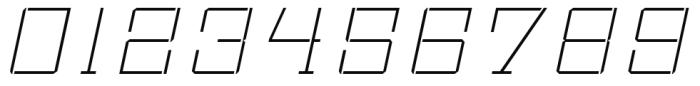 Bomburst Wide Thin Oblique Font OTHER CHARS