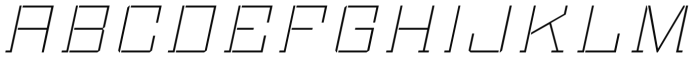 Bomburst Wide Thin Oblique Font UPPERCASE