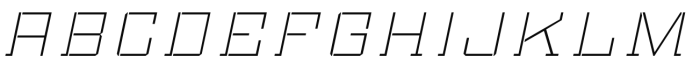 Bomburst Wide Thin Oblique Font LOWERCASE