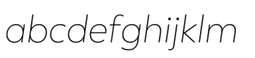 Boston Extra Light Italic Font LOWERCASE