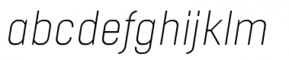 Boxed Extra Light Italic Font LOWERCASE