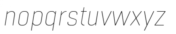 Boxed Thin Italic Font LOWERCASE