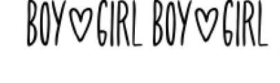 Boy & Girl Skinny Font 1 Font OTHER CHARS