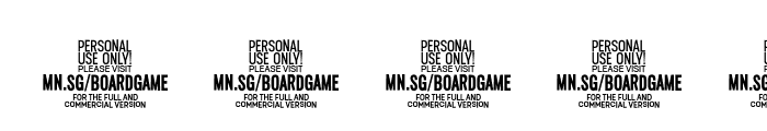 Boardgame PERSONAL USE Regular Font OTHER CHARS