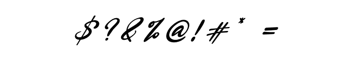 Bobbey Italic Font OTHER CHARS