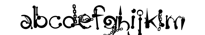 Body Piercing & Chains Font LOWERCASE