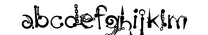 BodyPiercing&Chains Font LOWERCASE