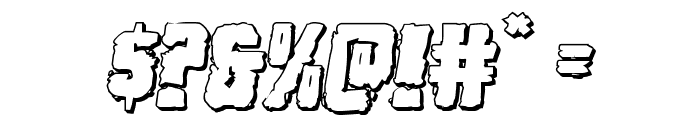 Bog Beast 3D Italic Font OTHER CHARS