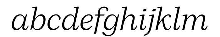 Bogart Trial Light Italic Font LOWERCASE