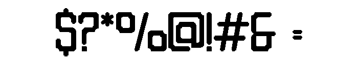 Bold Frame Font OTHER CHARS