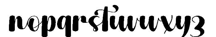 Bold Straight Font LOWERCASE