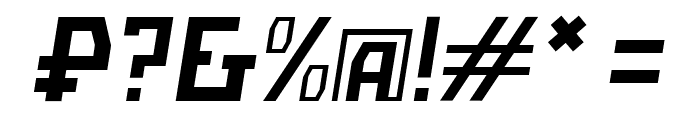 Bolshevik Ultralight Oblique Font OTHER CHARS