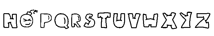 Bomb Regular Font LOWERCASE