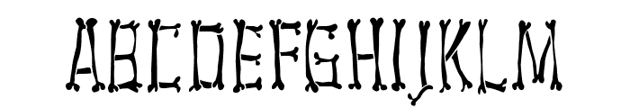 Bones in Black Font UPPERCASE