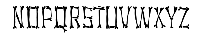 Bones in Black Font UPPERCASE