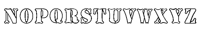 Boneyard Army Font UPPERCASE