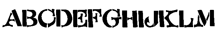 Bonita Stencil Font UPPERCASE