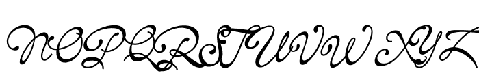 Bonspire Script PERSONAL USE Regular Font UPPERCASE