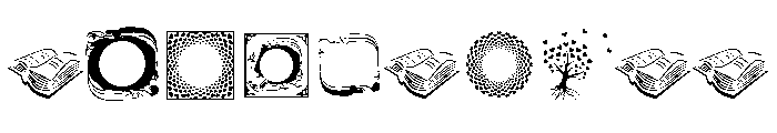 Book Stamps Figure Font OTHER CHARS