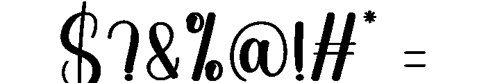 Booklove Font OTHER CHARS
