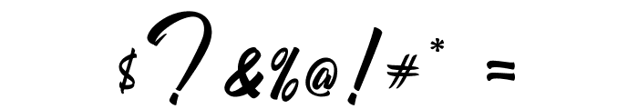 Boomerang Script Font OTHER CHARS