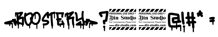 Boostery Personal Use Font OTHER CHARS