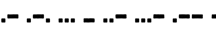 Bootcamp Morsecode Font UPPERCASE