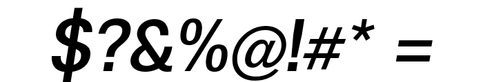 Boring Sans A Trial Medium Italic Font OTHER CHARS