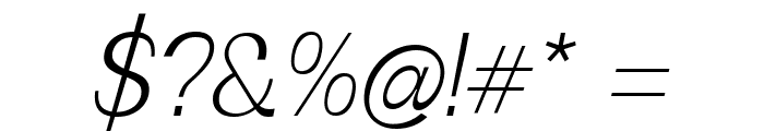 Boring Sans B Trial Light Italic Font OTHER CHARS