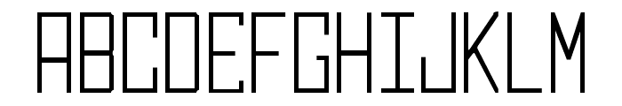 Boring Squared Thin Font UPPERCASE