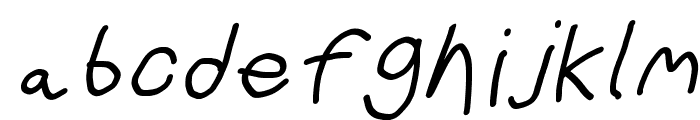 Bork Bork Oblique Font LOWERCASE