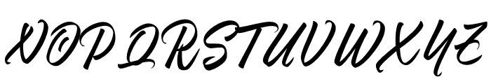 Bothering Script PERSONAL USE Regular Font UPPERCASE