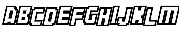 Botsmatic Outline Italic Font LOWERCASE