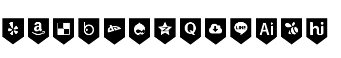 Bottons Social Media Font UPPERCASE