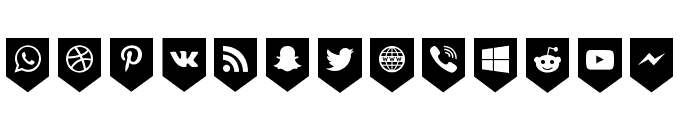 Bottons Social Media Font LOWERCASE