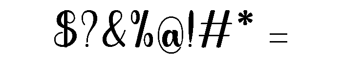 Bougaty Font OTHER CHARS
