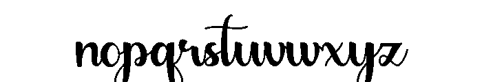 Bougaty Font LOWERCASE