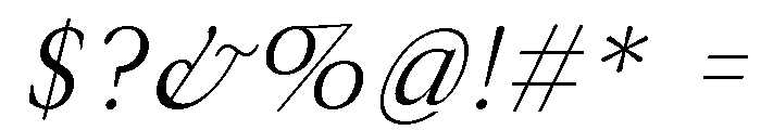 Boujee Regular Italic Font OTHER CHARS