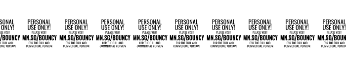 Bouncy Black PERSONAL USE ONLY Font OTHER CHARS