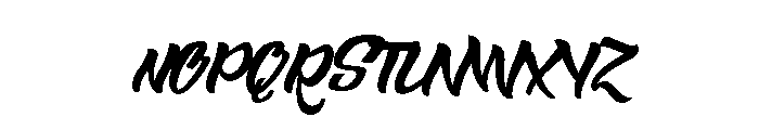 Bowlist PERSONAL USE ONLY Scrip Font UPPERCASE